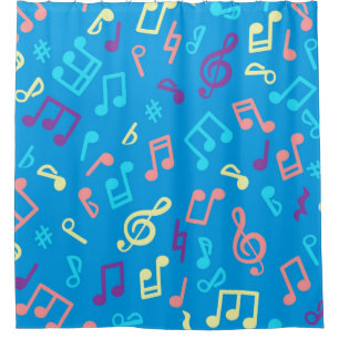Muziekpatroon Douchegordijn