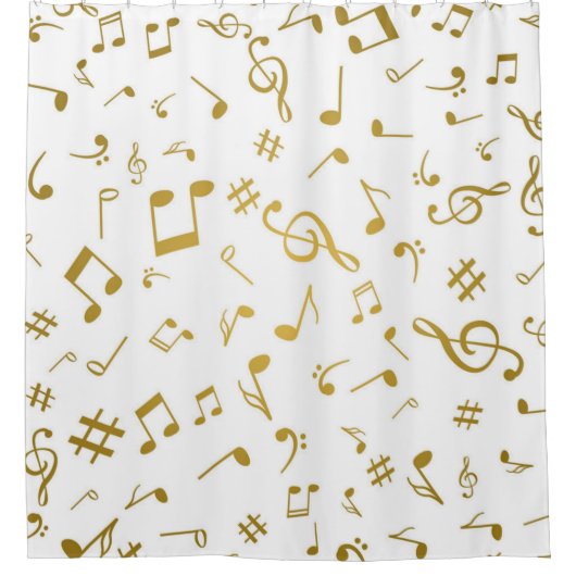 Muziekpatroon Douchegordijn (Voorkant)