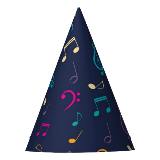 Muziekpatroon Feesthoedjes (Voorkant)