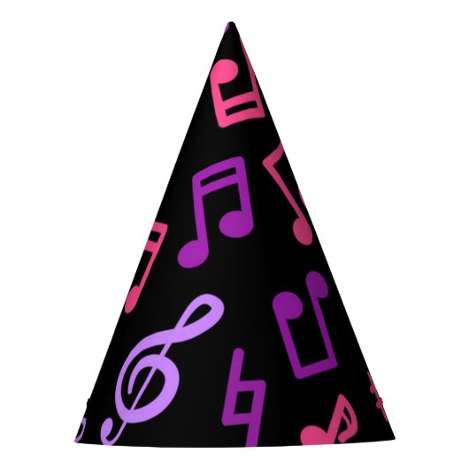 Muziekpatroon Feesthoedjes (Voorkant)