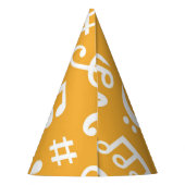 Muziekpatroon Feesthoedjes (Achterkant)
