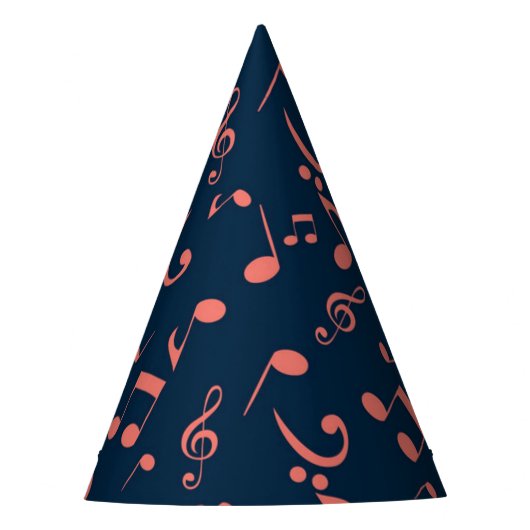 Muziekpatroon Feesthoedjes (Voorkant)