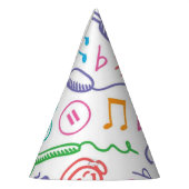 Muziekpatroon Feesthoedjes (Links)