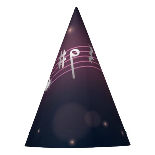 Muziekpatroon Feesthoedjes (Voorkant)