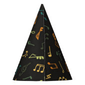 Muziekpatroon Feesthoedjes (Achterkant)
