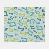 Muziekpatroon Fleece Deken (Voorkant (Horizontaal))