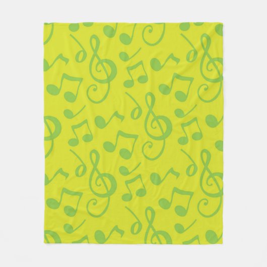 Muziekpatroon Fleece Deken (Voorkant)