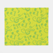 Muziekpatroon Fleece Deken (Voorkant (Horizontaal))