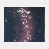 Muziekpatroon Fleece Deken (Voorkant (Horizontaal))