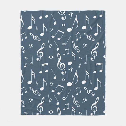 Muziekpatroon Fleece Deken (Voorkant)