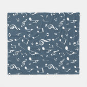 Muziekpatroon Fleece Deken (Voorkant (Horizontaal))