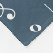 Muziekpatroon Fleece Deken (Hoek)