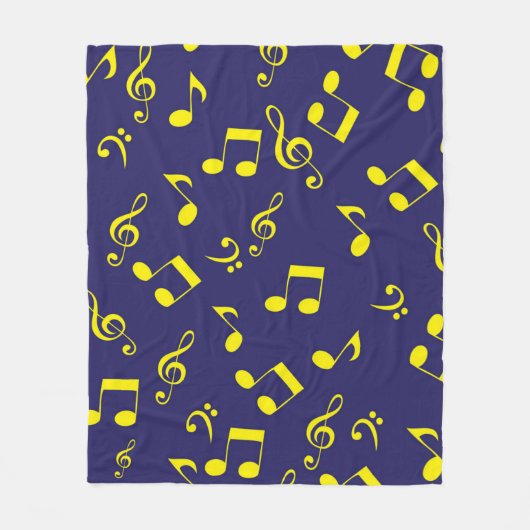 Muziekpatroon Fleece Deken (Voorkant)