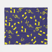 Muziekpatroon Fleece Deken (Voorkant (Horizontaal))
