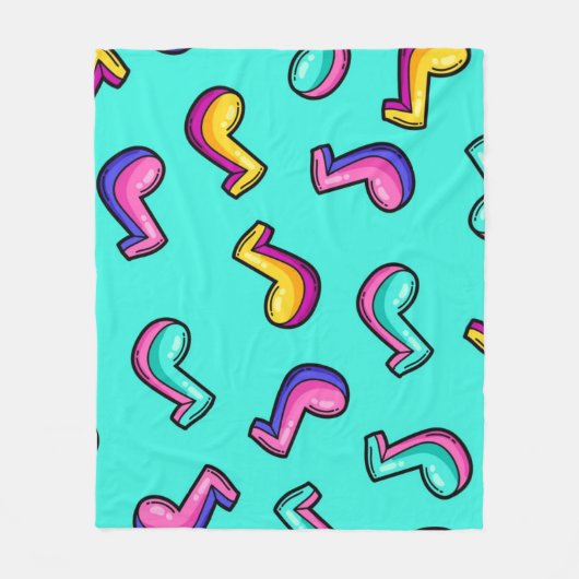 Muziekpatroon Fleece Deken (Voorkant)