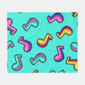 Muziekpatroon Fleece Deken (Voorkant (Horizontaal))