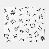 Muziekpatroon Fleece Deken (Voorkant (Horizontaal))