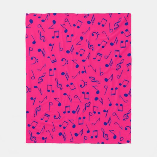 Muziekpatroon Fleece Deken (Voorkant)