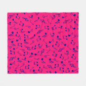 Muziekpatroon Fleece Deken (Voorkant (Horizontaal))