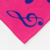 Muziekpatroon Fleece Deken (Hoek)