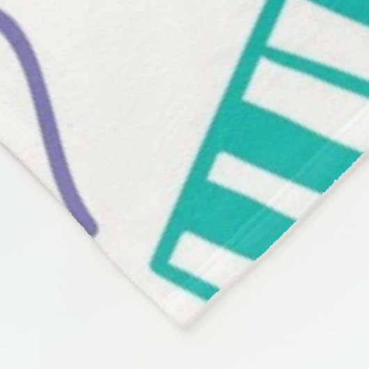 Muziekpatroon Fleece Deken (Hoek)