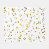 Muziekpatroon Fleece Deken (Voorkant (Horizontaal))