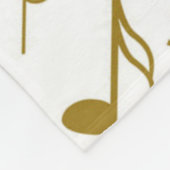 Muziekpatroon Fleece Deken (Hoek)