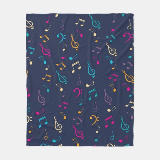 Muziekpatroon Fleece Deken (Voorkant)
