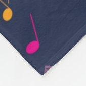 Muziekpatroon Fleece Deken (Hoek)