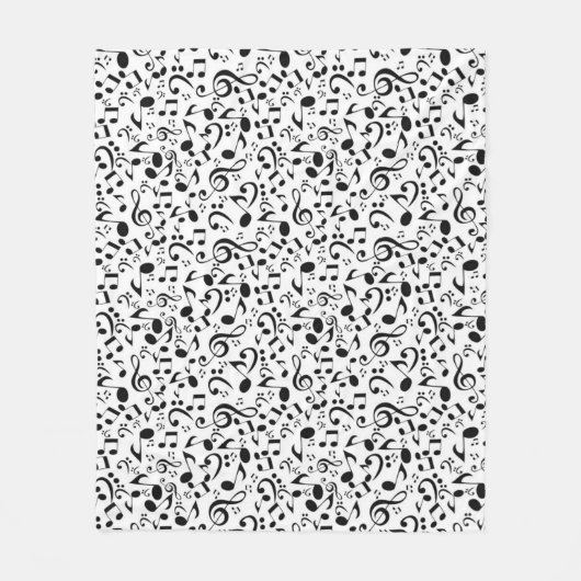Muziekpatroon Fleece Deken (Voorkant)