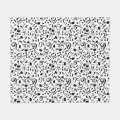 Muziekpatroon Fleece Deken (Voorkant (Horizontaal))