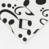 Muziekpatroon Fleece Deken (Hoek)