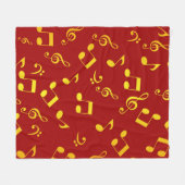 Muziekpatroon Fleece Deken (Voorkant (Horizontaal))