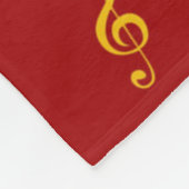 Muziekpatroon Fleece Deken (Hoek)