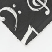 Muziekpatroon Fleece Deken (Hoek)