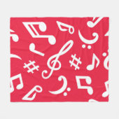 Muziekpatroon Fleece Deken (Voorkant (Horizontaal))