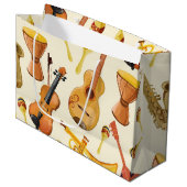 Muziekpatroon Groot Cadeauzakje (Voorkant Gekanteld)