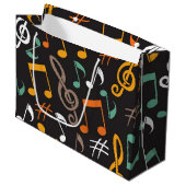 Muziekpatroon Groot Cadeauzakje (Voorkant Gekanteld)