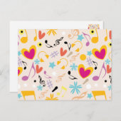 Muziekpatroon in het Abstract Briefkaart (Voorkant / Achterkant)