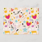Muziekpatroon in het Abstract Briefkaart (Voorkant)