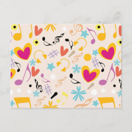 Muziekpatroon in het Abstract Briefkaart