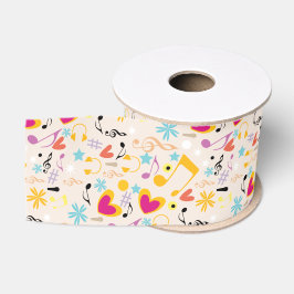 Muziekpatroon in het Abstract Grosgrain Lint