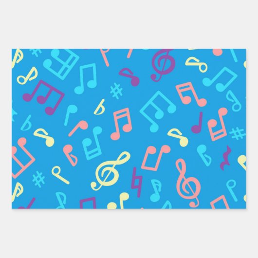 Muziekpatroon Inpakpapier Vel (Voorkant)
