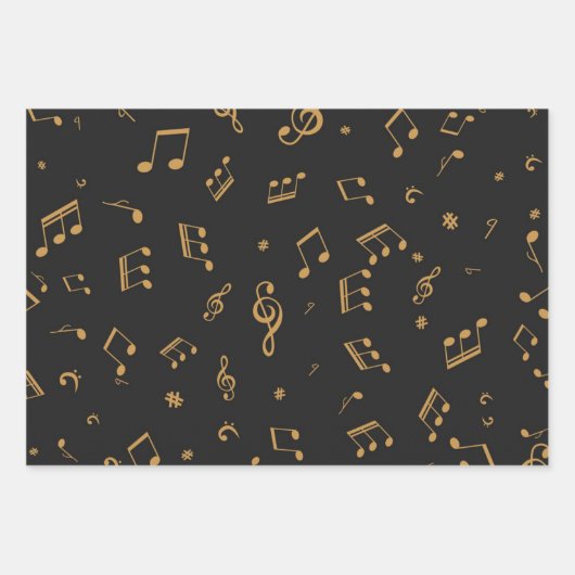 Muziekpatroon Inpakpapier Vel (Voorkant)