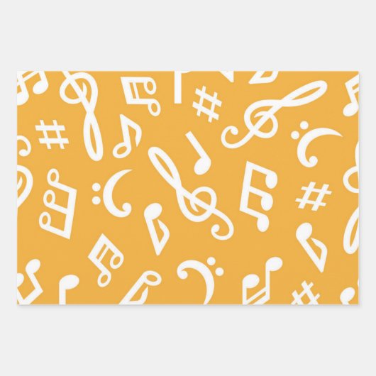 Muziekpatroon Inpakpapier Vel (Voorkant)