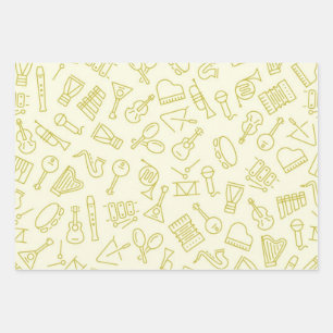 Muziekpatroon Inpakpapier Vel