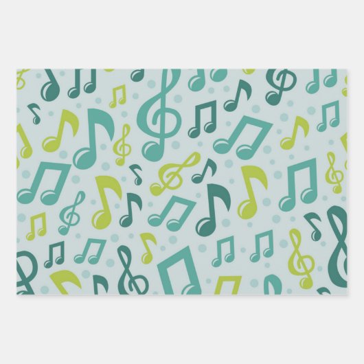 Muziekpatroon Inpakpapier Vel (Voorkant)