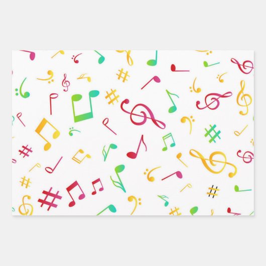 Muziekpatroon Inpakpapier Vel (Voorkant)