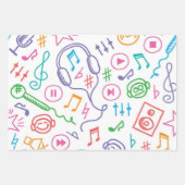 Muziekpatroon Inpakpapier Vel (Voorkant 2)