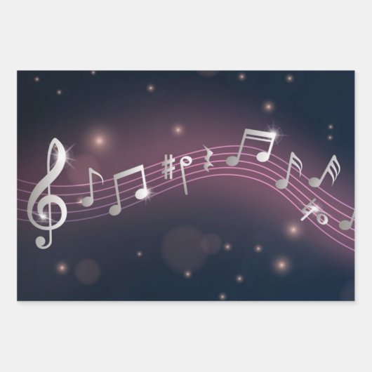 Muziekpatroon Inpakpapier Vel (Voorkant)